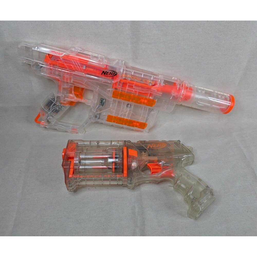 Ghost Ops Shadow ICS-6 & Maverick REV-6 Clear Blasters – Tested, No Darts